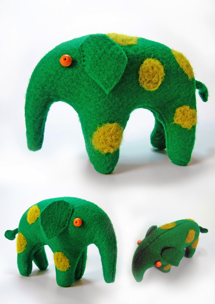 Green elephant toy