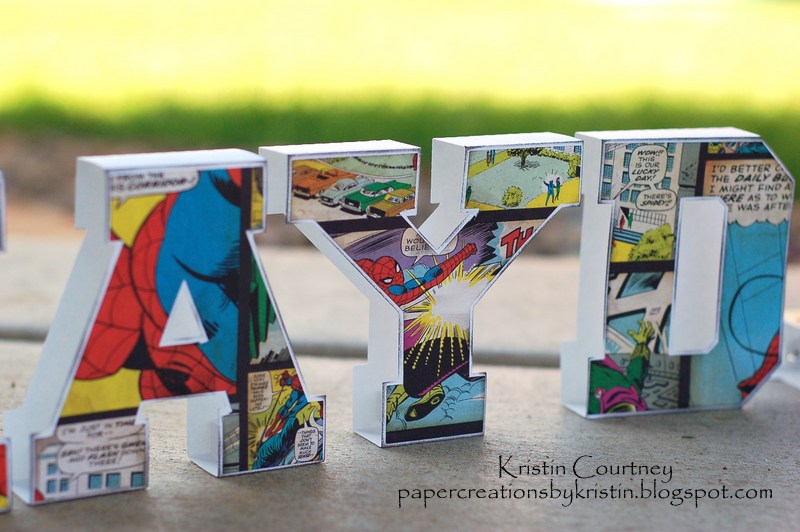Paper Creations by Kristin 3D Pop Up LettersHAYDEN