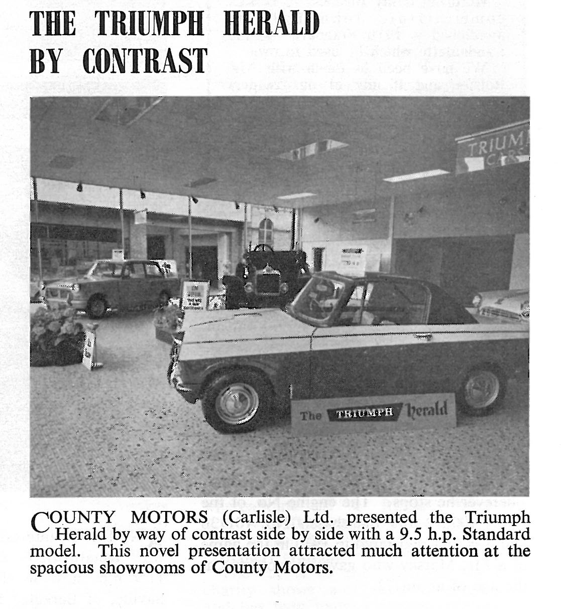 Vitessesteve blog County Motors of Carlisle Triumph car dealers 12