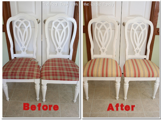 Tutorial and step by step directions on how to recover a chair. #DIY #RealCoake