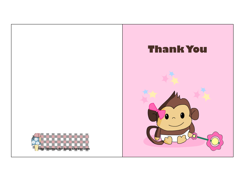 Free Printable Monkey Baby Shower Kit for Baby Girls. Oh My Baby!