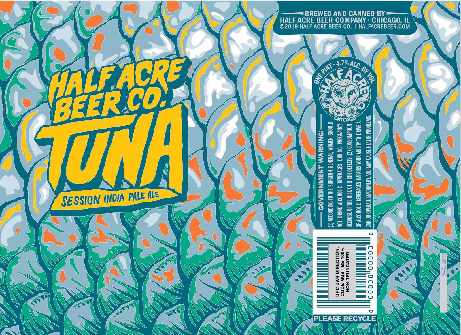 Half Acre Tuna Extra Pale Ale & Session IPA 16oz Cans mybeerbuzz