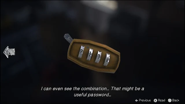 Life Is Strange, Episode 4, David Cabinet, Padlock Code