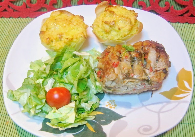 Miel cu rozmarin si timbale de cartofi