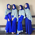 Gamis Brokat Warna Biru Tua