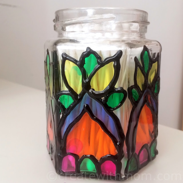 Create With Mom Glass Paint Container