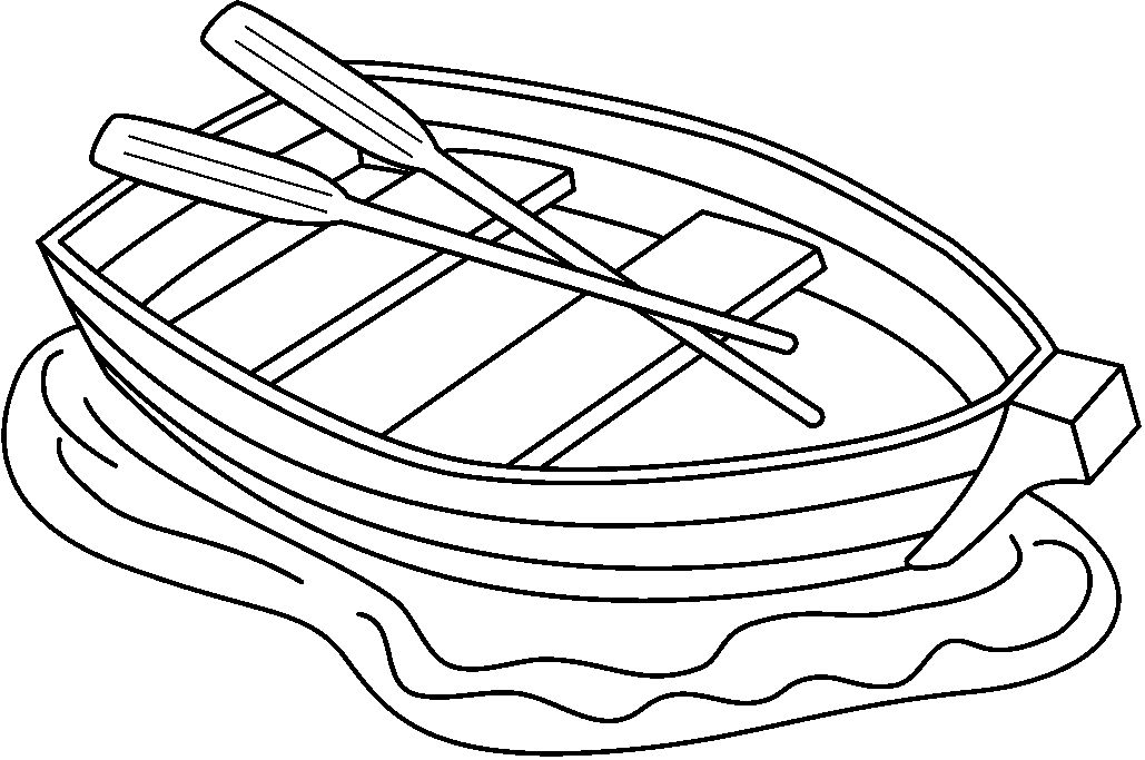 row boat clipart black and white - photo #21