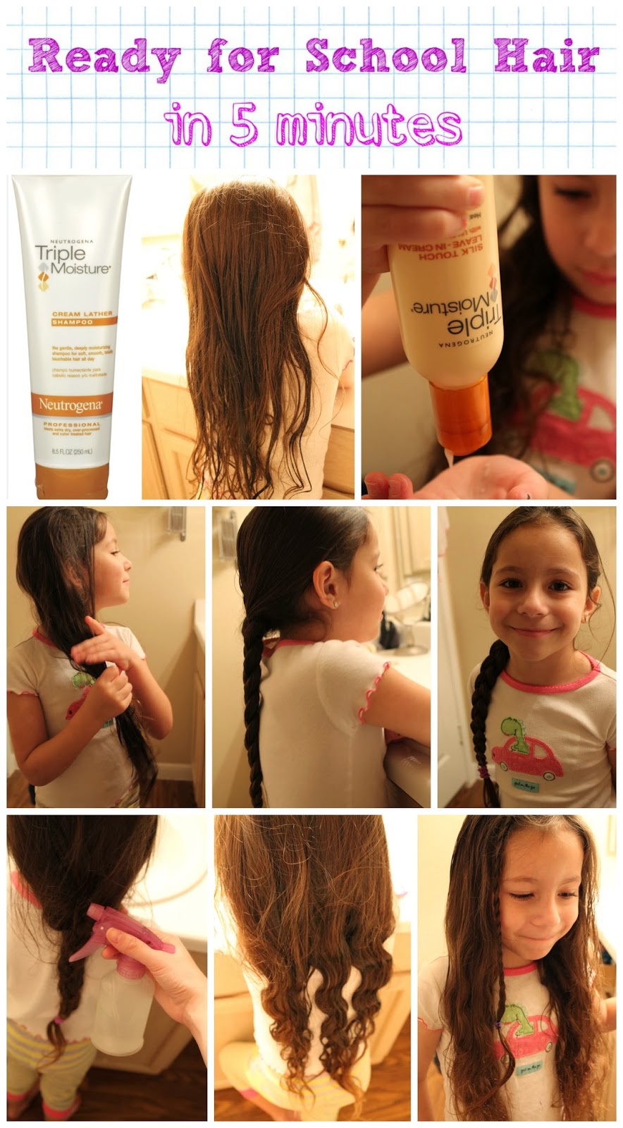 Hot Mama In The City Ready For School Hair 5 Minutes With I Use The Shampoo Conditioner And Leave In Cream Daily Triple Moisture Deep Recovery Hair Mask Every Few Days