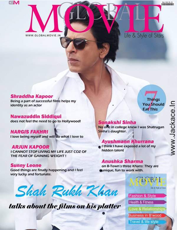 Hot-n-Classy! Shah Rukh Khan On The Cover Of Global Movie