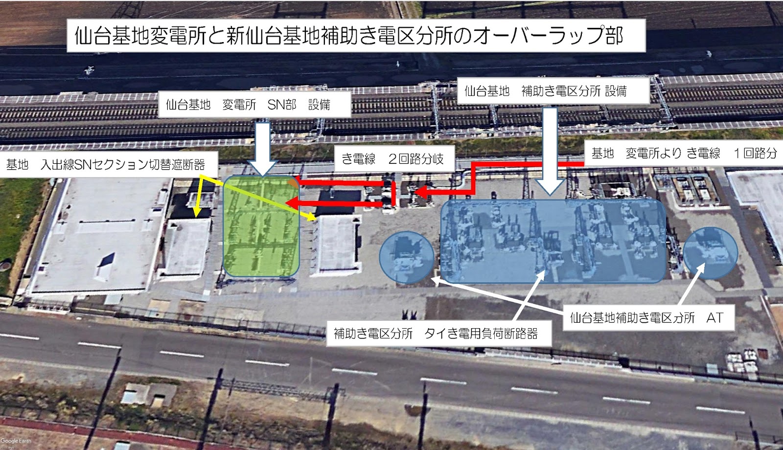 変電 饋電 き電 通信のもろもろ 694 Jr東日本 仙台基地変電所 新幹線 単相き電