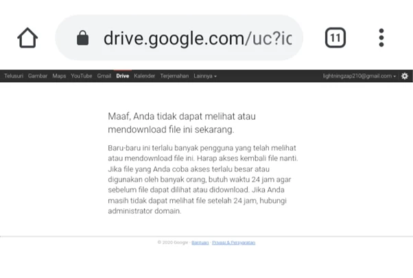 Tips Cara Mengatasi Limit Download Google Drive