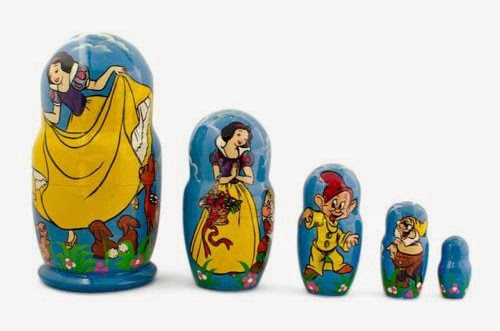 snow white nesting dolls
