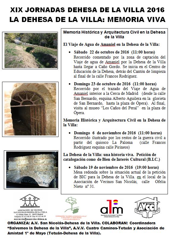 Octubre-Noviembre XVI Jornadas Dehesa de la Villa