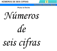 NÚMEROS DE 6 CIFRAS
