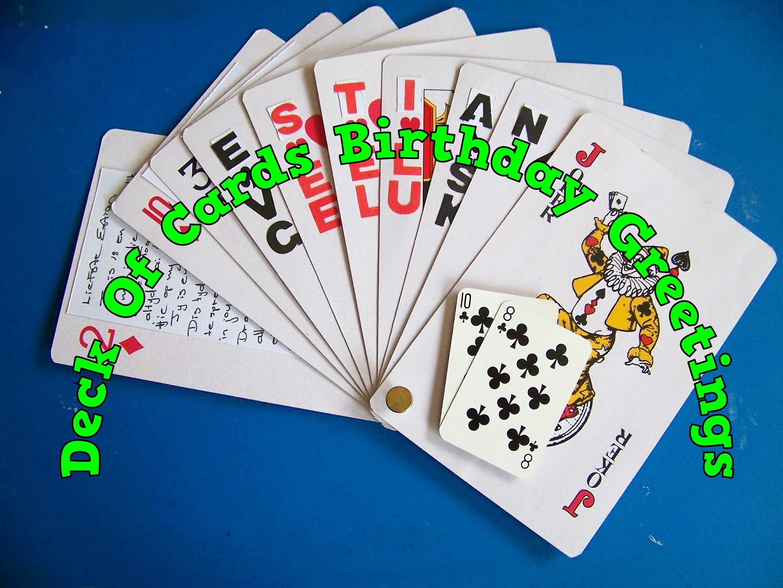 A Pretty Talent Blog Cardmaking Deck Of Cards Birthday Greetings