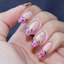 french tip floral nails nail tutorial