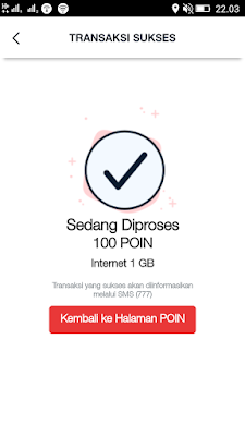 penukaran poin berhasil penukaran poin berhasil