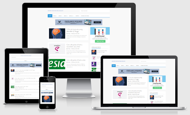 SEOFastBlogger Responsive Minimalist Flat Blogger Template
