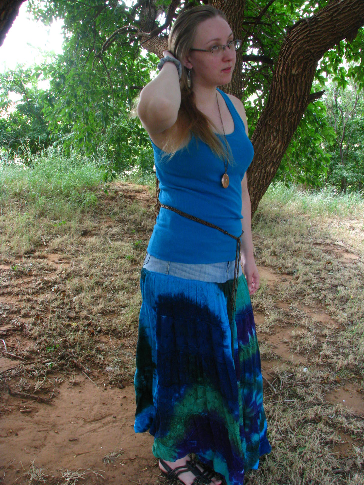 Gladness of Heart Refashion Runway Sew Along, Bubble Hem Denim Maxi Skirt