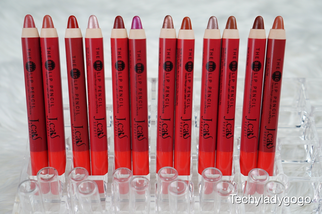 Swatch Jcat Beauty Big Lip Pencil 12 สี รีวิวลิปสติกดินสออ้วน ๆ  เนื้อครีมมี่ สวย ๆ ทั้งนั้นเลยค่ะ
