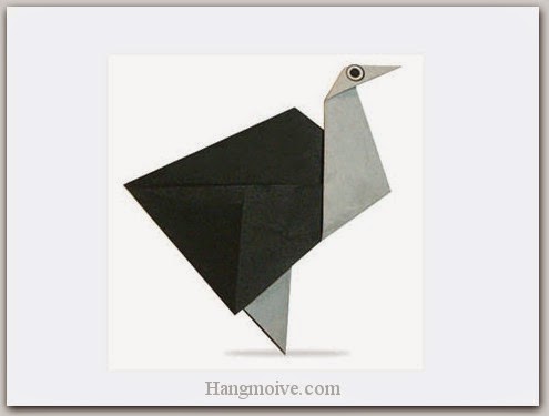Cách gấp, xếp con đà điểu bằng giấy origami - Video hướng dẫn xếp hình Động vật - How to fold a Ostrich