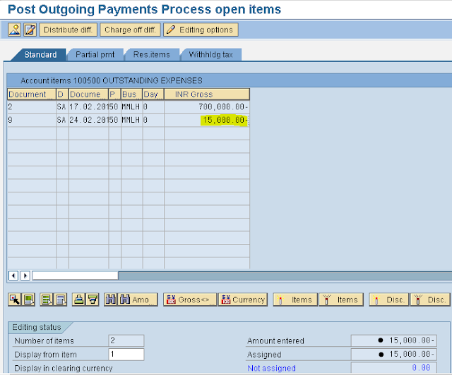 SAP FICO MODULE LEARNING Outgoing Payment with Clearing