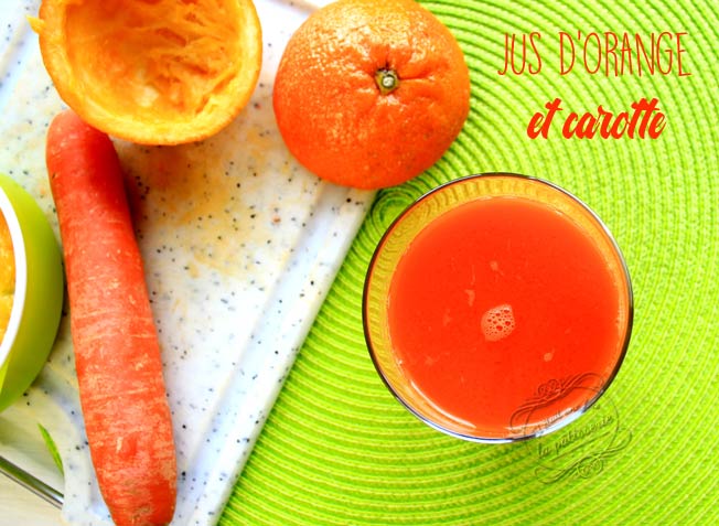 jus d'orange carotte jus d'orange et carotte
