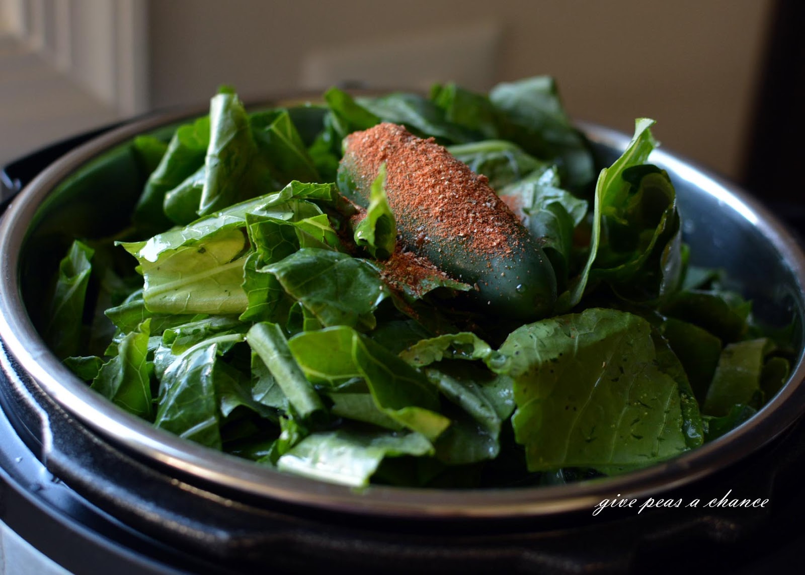 Give Peas a Chance Instant Pot Collard Greens