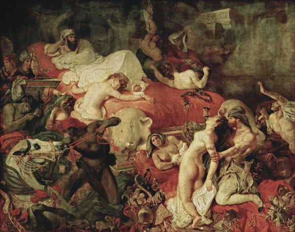 Lukisan Eugene Delacroix Death of Sardanapalus