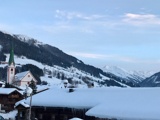 Skiing in Alpbach, Austria by Dawn B. LeroyLime