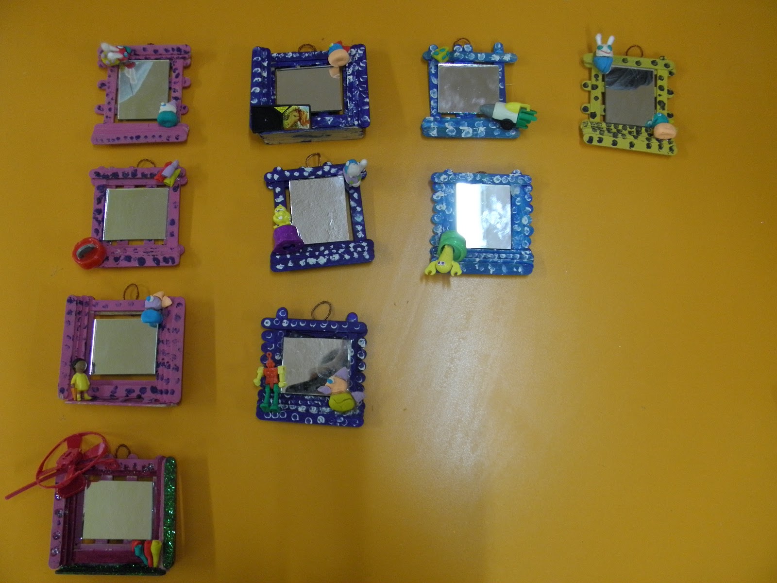 eğlenceli etkinlikler: dondurma çubuklarından dekoratif aynalarımız;))