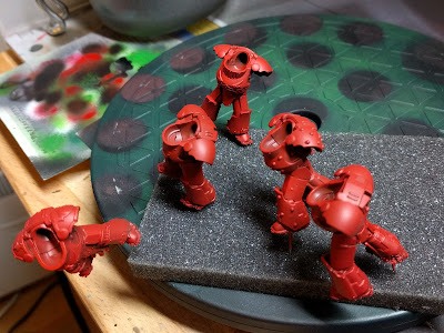 Red basecoat fully highlighted