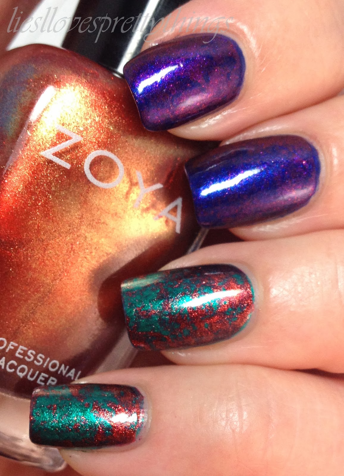 Liesl Loves Pretty Things Zoya Satins Saran Wrap Skittlette