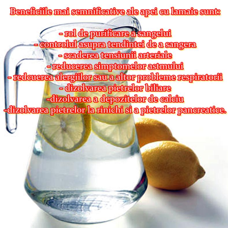 Apă cu suc de lămâie pentru hidratarea și detoxifierea organismului