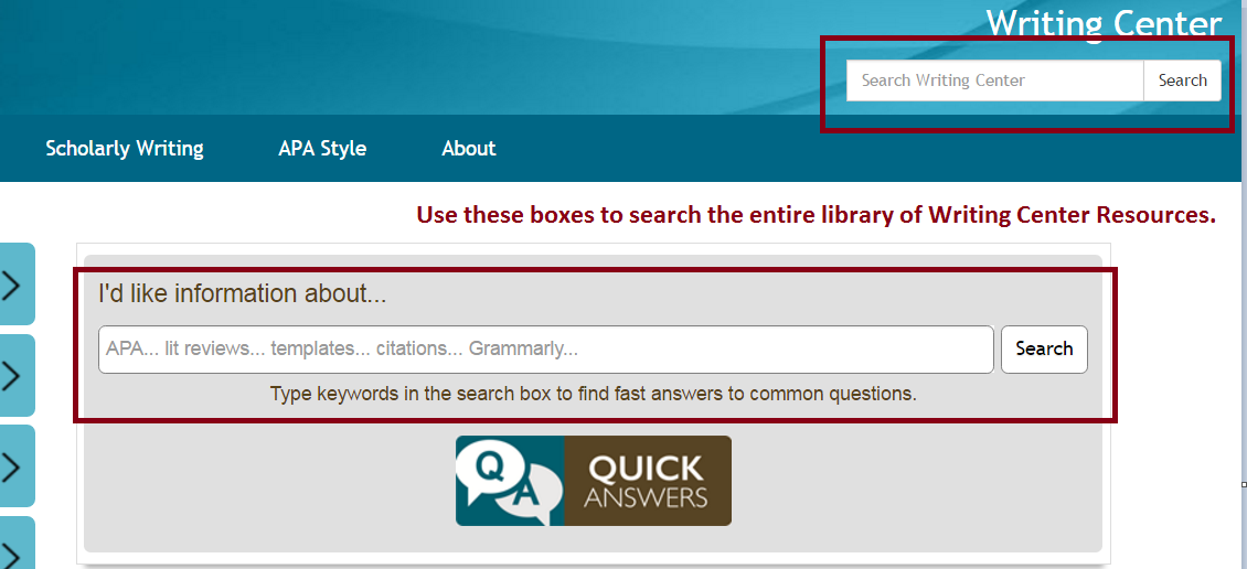 Thursday Thoughts Searching for Writing Center Resources