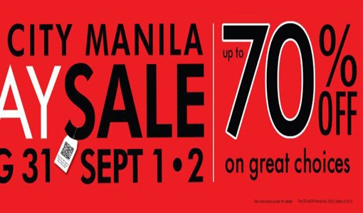 Sale Alert: SM City Manila 3-day Sale on Aug. 31, Sept. 1 & 2