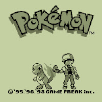 Tela inicial do jogo Pokémon Red, lançado para o Gameboy em 1996.