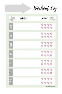 Printable Workout Log /Planner Page Printable Workout Log /Planner Page