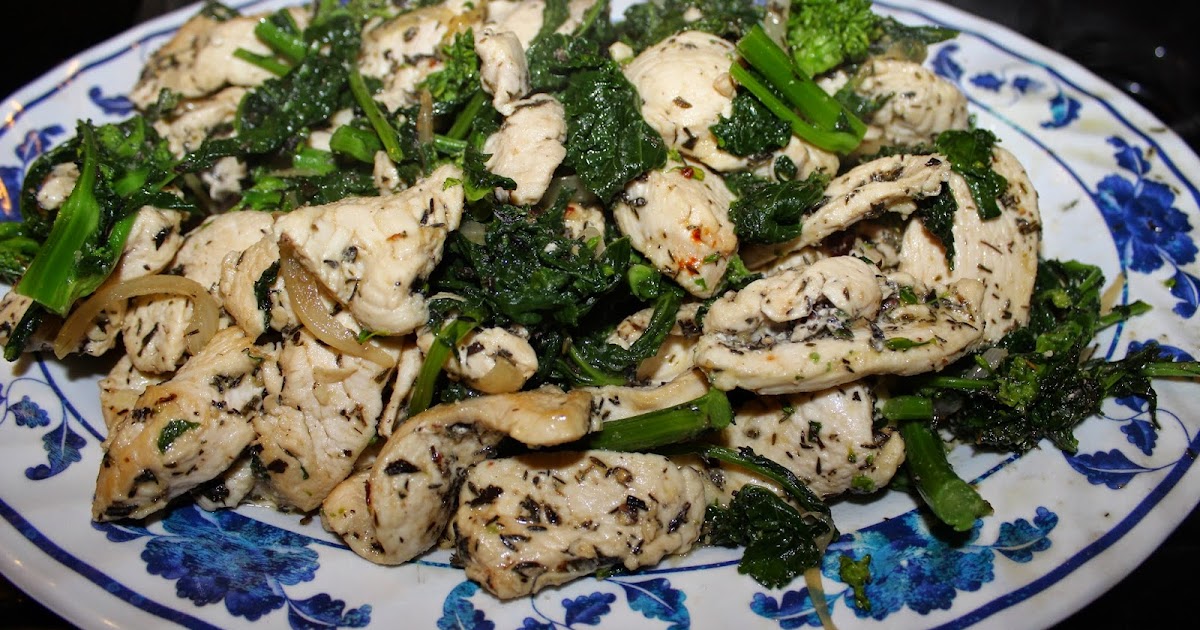 Late Night Sauteed Broccoli Rabe and Chicken CIO Recipes