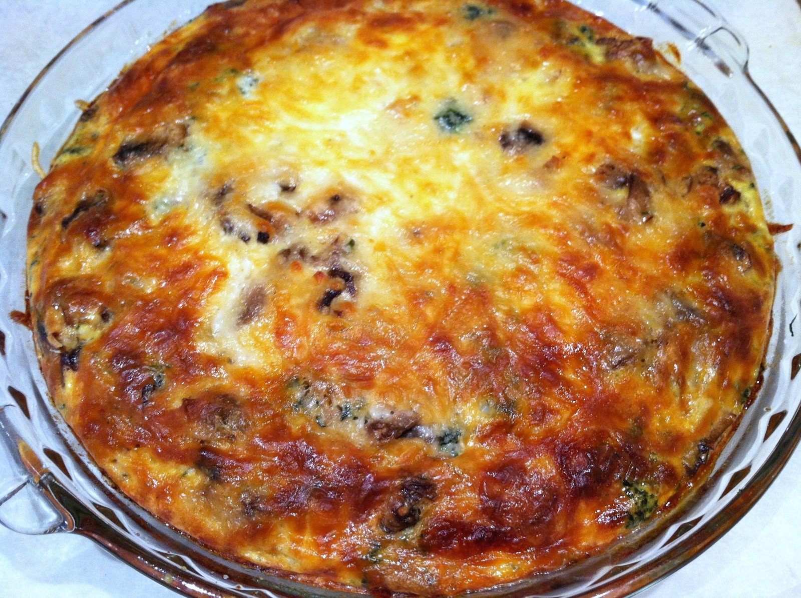 Everything Tasty from My Kitchen: Spinach and Mushroom Crustless Quiche