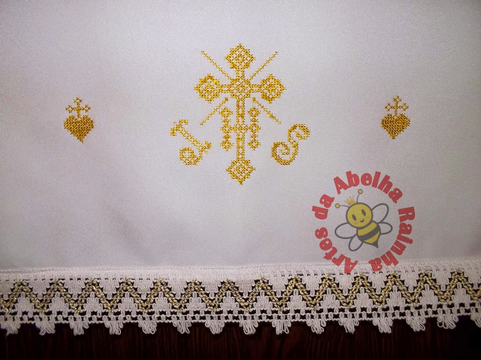 Artes da Abelha Rainha Toalha para altar da igreja católica Artes da Abelha Rainha Toalha para altar da igreja católica