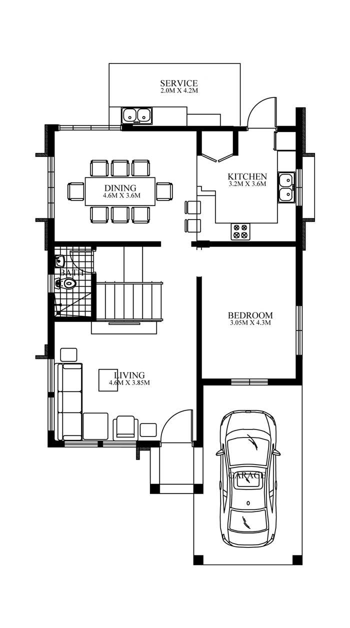 5 Modern House Plans with 2 Story level House Plan Map