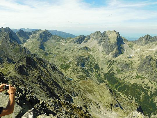 Widok ze Sławkowskiego Szczytu na północny zachód.