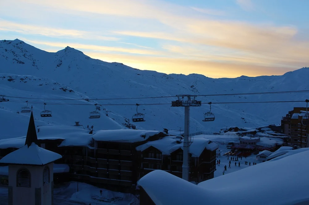 View from Hotel Tango - Skiing at Val Thorens - ski holiday in the French Alps - travel blog