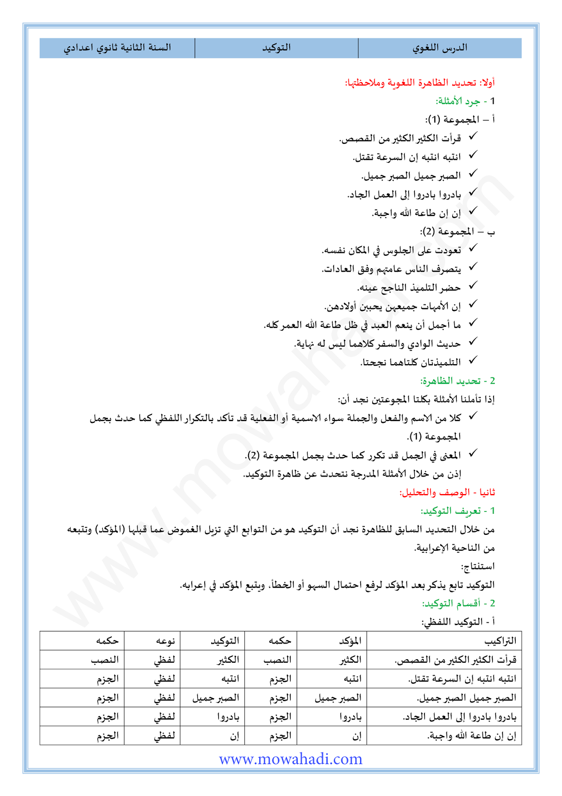 الدرس اللغوي التوكيد للسنة الثانية اعدادي في مادة اللغة العربية 17-cours-loghawi2_001