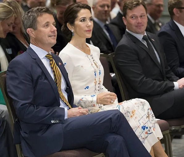 Crown Princess Mary and Princess Charlene wears the same Vilshenko Jery floral print dress