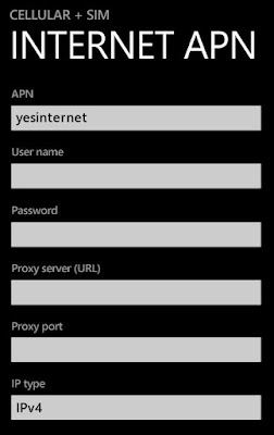 Optus APN Settings for Microsoft Lumia Windows 10 Mobiles: