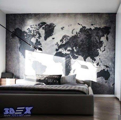world map wall decor, world map wall art, world map wallpaper and murals