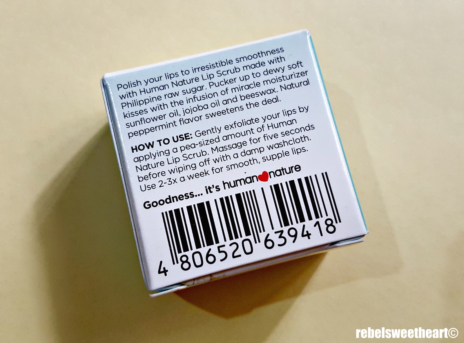 The Rebel Sweetheart. Spotlight Human Heart Nature Natural Lip Scrub.