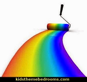 rainbow theme bedrooms - rainbow bedroom decorating ideas - rainbow decor - rainbow wall murals - rainbow wall decals - rainbow wallpaper - rainbow bedding - rainbow bedroom ideas - Rainbow girls rooms - rainbow room decor - clouds wallpaper - clouds wall decals